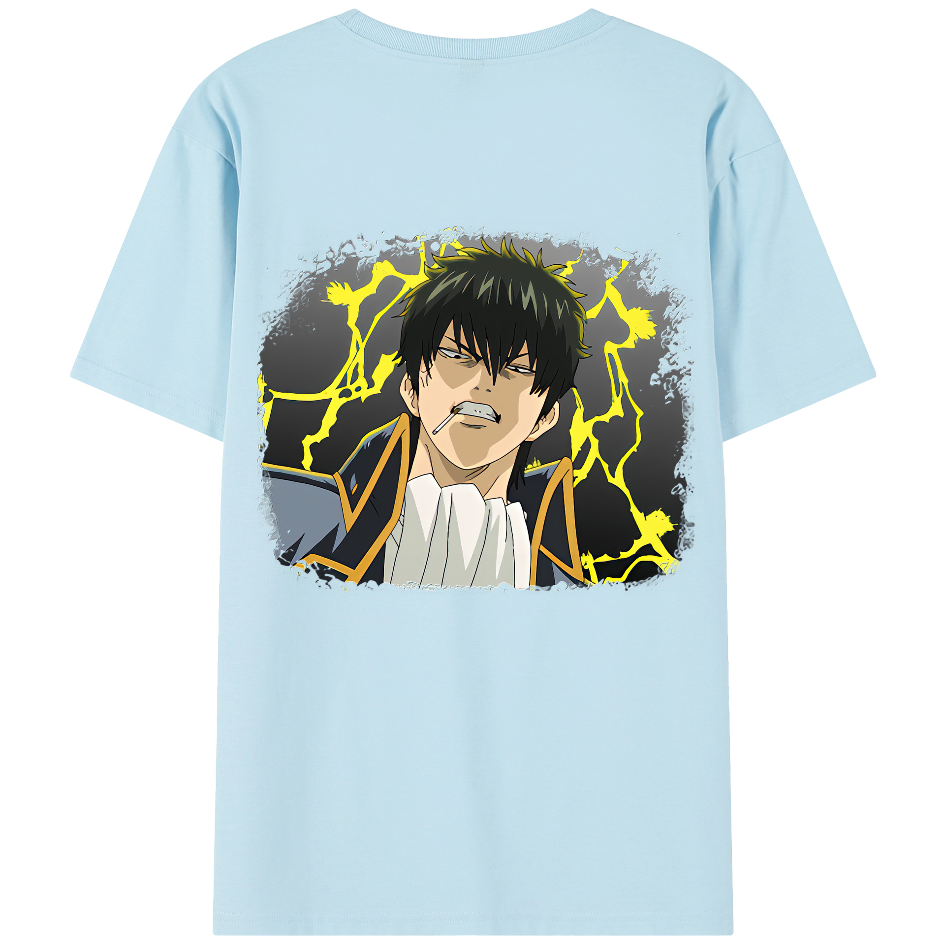 （画像用） ぎんたま 坂田銀時（さかたぎんとき） 神楽 志村新八（しむら しんぱち） GINTAMA Sakata Gintoki Kagura Shimura Shinpachi 綿100％半袖Tシャツ（背面プリント）